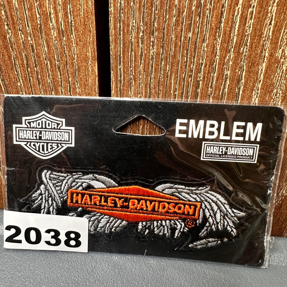NEW 2007 Harley-Davidson 4" Embroidered Winged Logo Sew-On Patch Emblem Rare Y2K